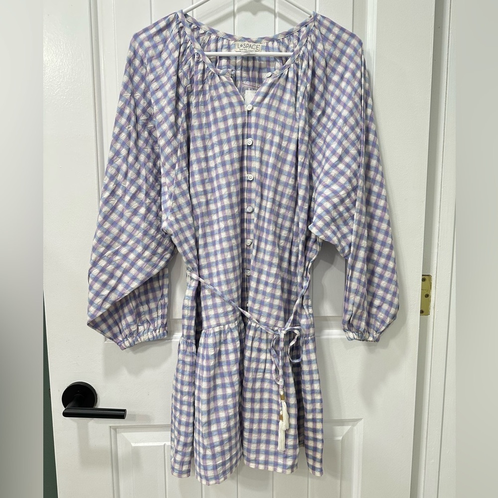 NWT L*Space Vida Dress in Park Slope Gingham - Picture 8 of 12